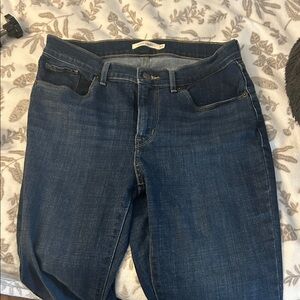 Levi's Dark Blue Straight Leg Women's Jeans